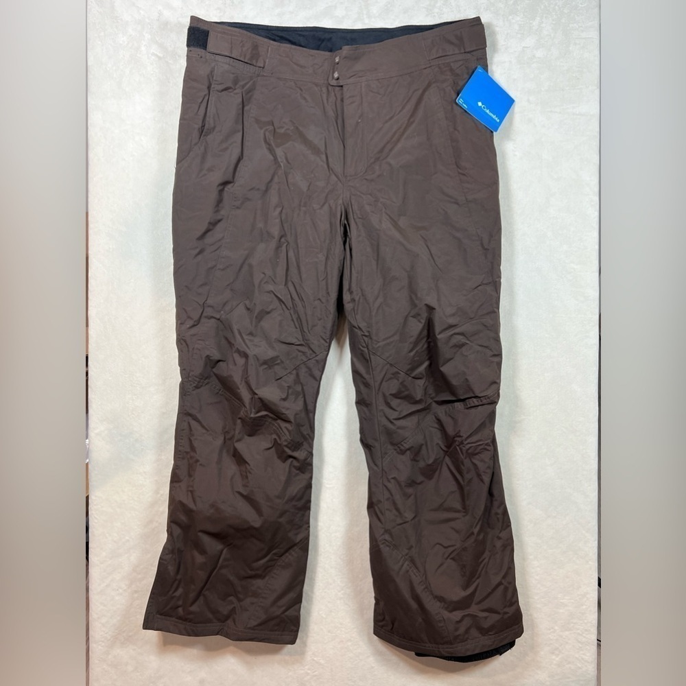 Nwt 1x Columbia Lilly Snow Glimmer Brown Omnishield Lined Fleece Snow Pants Warm
